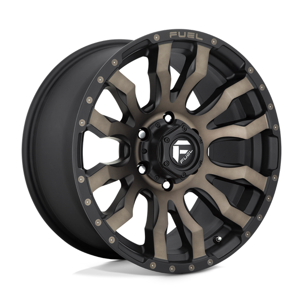 20X9 Fuel 1PC D674 BLITZ RIMS - MATTE BLACK DOUBLE DARK TINT 8X180