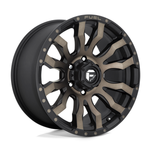 17X9 Fuel 1PC D674 BLITZ RIMS - MATTE BLACK DOUBLE DARK TINT 6X135