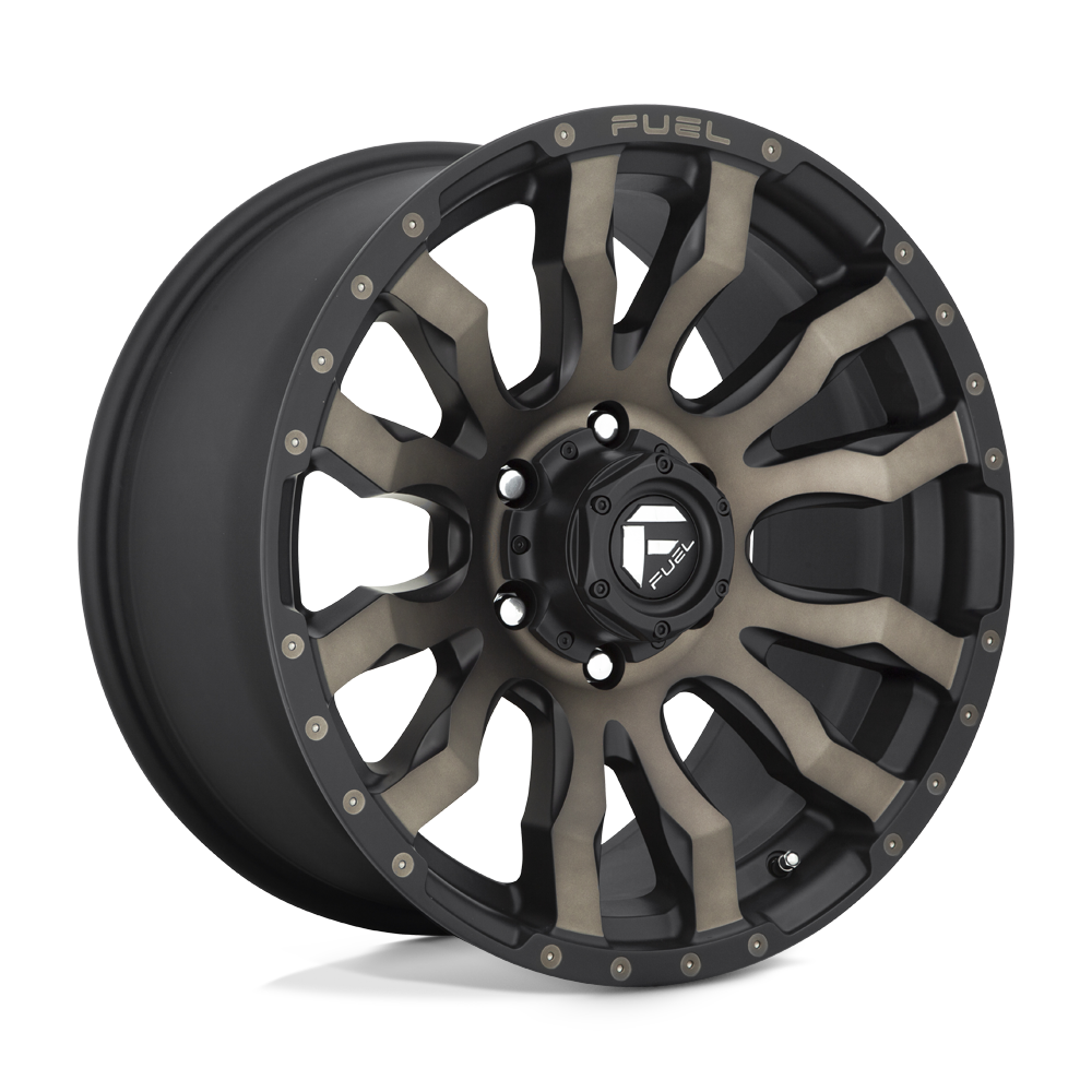 20X10 Fuel 1PC D674 BLITZ RIMS - MATTE BLACK DOUBLE DARK TINT 6X135