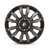 18X9 Fuel 1PC D674 BLITZ RIMS - MATTE BLACK DOUBLE DARK TINT 8X180