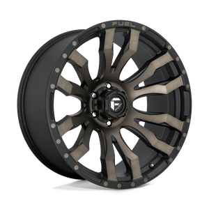 22X10 Fuel 1PC D674 BLITZ RIMS - MATTE BLACK DOUBLE DARK TINT 6X135