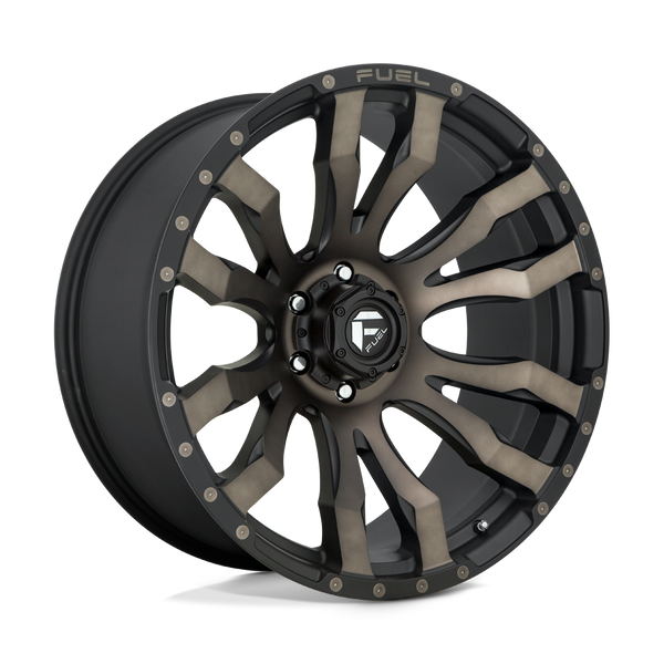 22X10 Fuel 1PC D674 BLITZ RIMS - MATTE BLACK DOUBLE DARK TINT 6X135