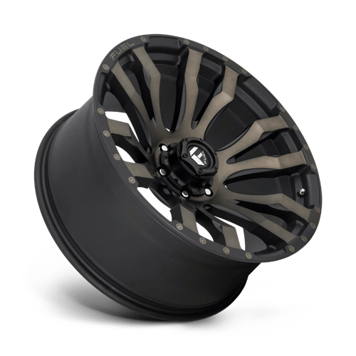 22X10 Fuel 1PC D674 BLITZ RIMS - MATTE BLACK DOUBLE DARK TINT 6X135