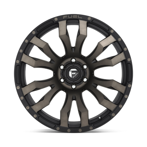 22X10 Fuel 1PC D674 BLITZ RIMS - MATTE BLACK DOUBLE DARK TINT 6X139.7