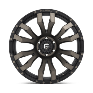 22X10 Fuel 1PC D674 BLITZ RIMS - MATTE BLACK DOUBLE DARK TINT 6X139.7