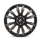 22X10 Fuel 1PC D674 BLITZ RIMS - MATTE BLACK DOUBLE DARK TINT 6X135