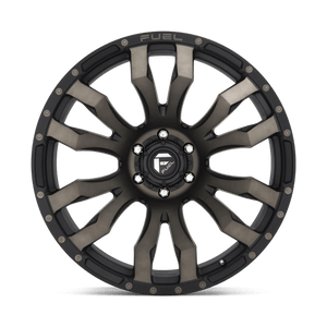 22X10 Fuel 1PC D674 BLITZ RIMS - MATTE BLACK DOUBLE DARK TINT 6X135