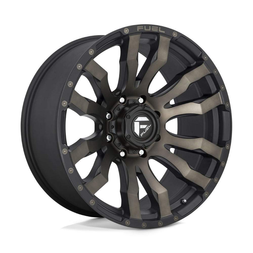 22X12 Fuel 1PC D674 BLITZ RIMS - MATTE BLACK DOUBLE DARK TINT 6X139.7