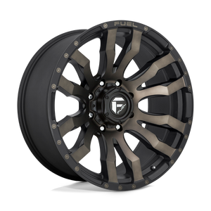 22X12 Fuel 1PC D674 BLITZ RIMS - MATTE BLACK DOUBLE DARK TINT 6X139.7