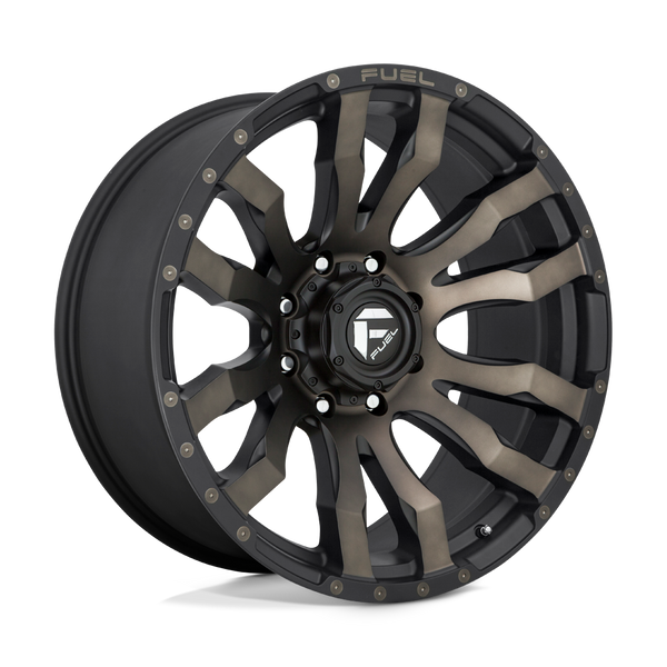 22X12 Fuel 1PC D674 BLITZ RIMS - MATTE BLACK DOUBLE DARK TINT 6X139.7