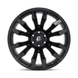 20X9 Fuel 1PC D675 BLITZ RIMS - GLOSS BLACK 8X180