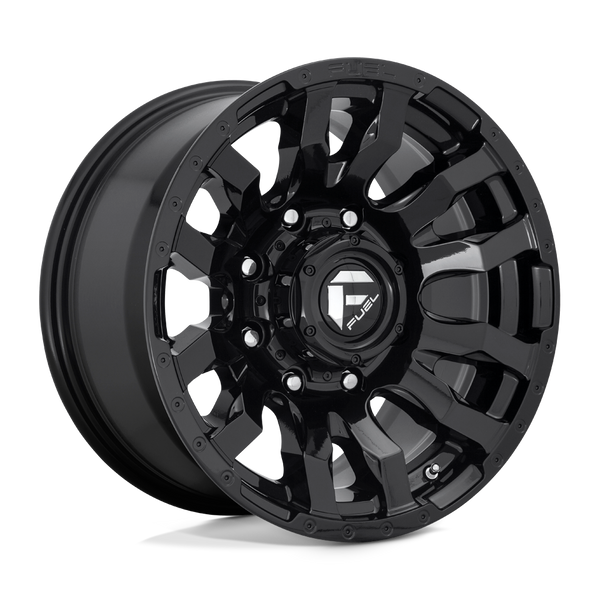 22X10 Fuel 1PC D675 BLITZ RIMS - GLOSS BLACK 8X180