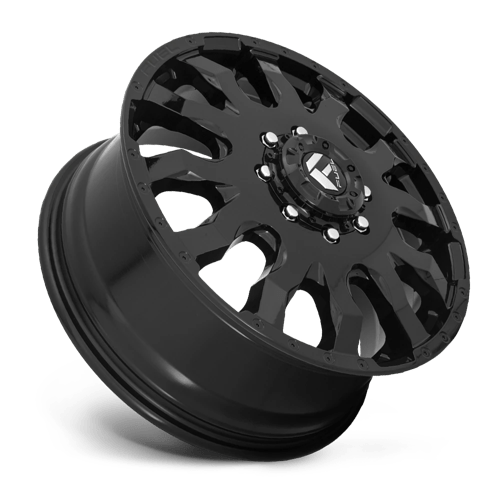 20X8.25 Fuel 1PC D675 BLITZ RIMS - GLOSS BLACK 8X165.1