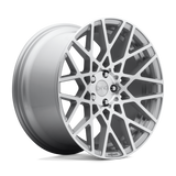 19X8.5 Rotiform R110 BLQ GLOSS SILVER MACHINED 5X114.3