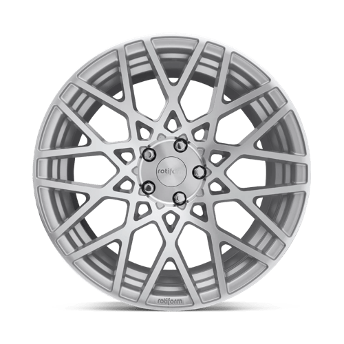 18X8.5 Rotiform R110 BLQ GLOSS SILVER MACHINED 5X112