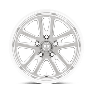 17X7 US Mag 1PC U130 BULLET TEXTURED GUNMETAL W/ MILL EDGE 5X120.65