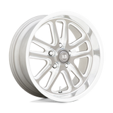 18X9.5 US Mag 1PC U130 BULLET TEXTURED GUNMETAL W/ MILL EDGE 5X114.3