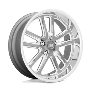 20X8 US Mag 1PC U130 BULLET TEXTURED GUNMETAL W/ MILL EDGE 5X127