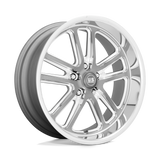 24X10 US Mag 1PC U130 BULLET TEXTURED GUNMETAL W/ MILL EDGE 5X120.65