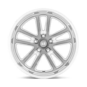 24X10 US Mag 1PC U130 BULLET TEXTURED GUNMETAL W/ MILL EDGE 5X127
