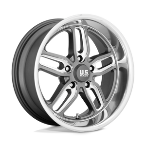 22X10.5 US Mag 1PC U129 CTEN MATTE GUN METAL MILLED 5X127