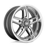 18X8 US Mag 1PC U129 CTEN MATTE GUN METAL MILLED 5X120.65