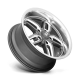 18X8 US Mag 1PC U129 CTEN MATTE GUN METAL MILLED 5X120.65