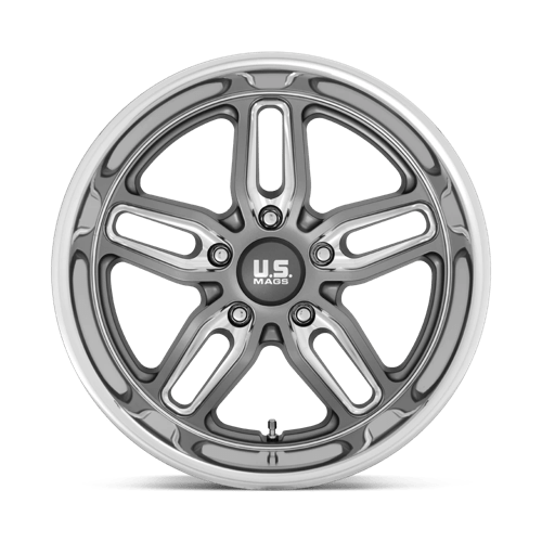 18X8 US Mag 1PC U129 CTEN MATTE GUN METAL MILLED 5X120.65