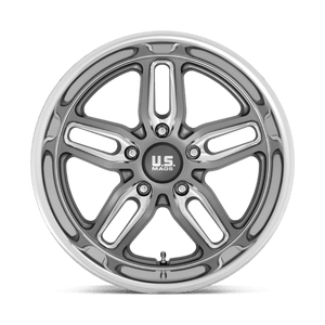 22X8.5 US Mag 1PC U129 CTEN MATTE GUN METAL MILLED 5X127