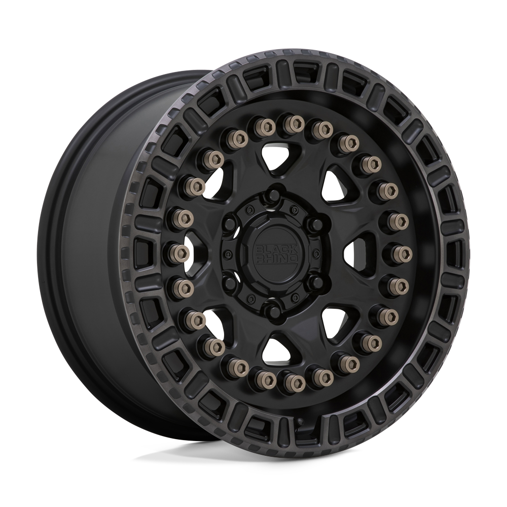 20" Black Rhino Hard Alloys CARBINE MATTE BLACK W/ MACH TINT RING 6X139.7