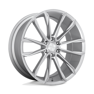 24X10 DUB 1PC S248 CLOUT GLOSS SILVER BRUSHED 6X139.7