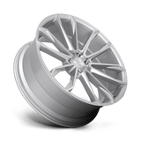 24X10 DUB 1PC S248 CLOUT GLOSS SILVER BRUSHED 6X139.7