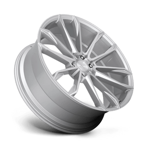 24X10 DUB 1PC S248 CLOUT GLOSS SILVER BRUSHED 6X139.7