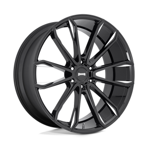 24X10 DUB 1PC S252 CLOUT GLOSS BLACK MILLED 6X135