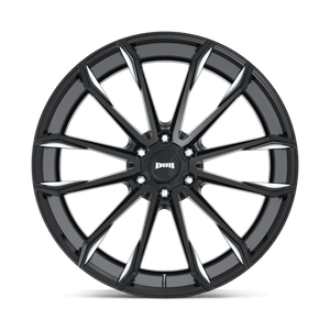 24X10 DUB 1PC S252 CLOUT GLOSS BLACK MILLED 6X135