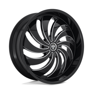 24X10 DUB 1PC S242 COJONES GLOSS BLACK MILLED 5X139.7