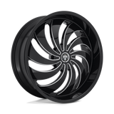 24X9 DUB 1PC S242 COJONES GLOSS BLACK MILLED 5X114.3/5X120