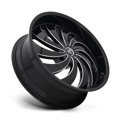 24X10 DUB 1PC S242 COJONES GLOSS BLACK MILLED 5X139.7