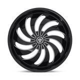24X10 DUB 1PC S242 COJONES GLOSS BLACK MILLED 5X139.7