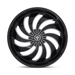 24X9 DUB 1PC S242 COJONES GLOSS BLACK MILLED 5X114.3/5X120