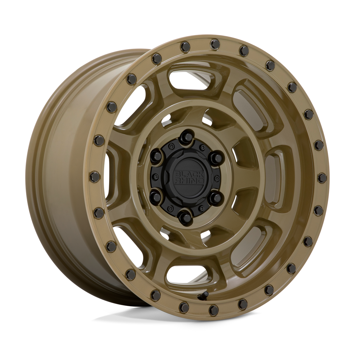 17" Black Rhino Hard Alloys CONVOY GATOR GREEN 6X139.7