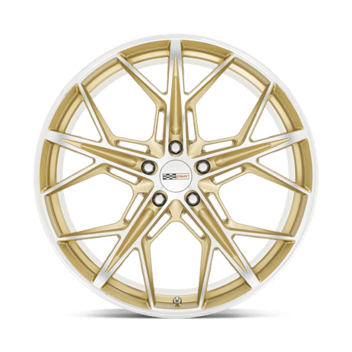 22X12 Cray HAMMERHEAD GLOSS GOLD W/ MIRROR CUT FACE 5X120