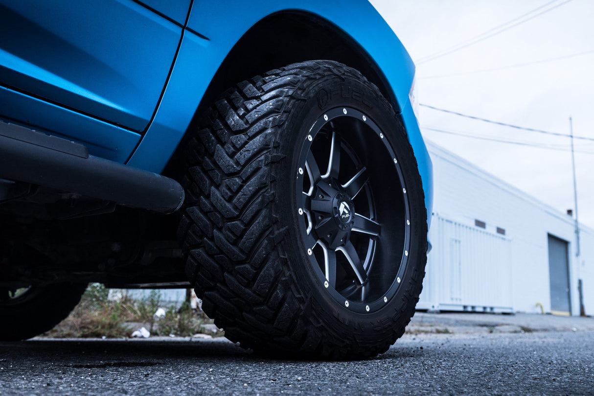 18X9 Fuel 1PC D538 MAVERICK RIMS - MATTE BLACK MILLED 8X180