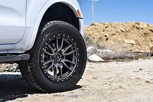 18X9 Fuel 1PC D680 REBEL RIMS - MATTE GUNMETAL BLACK BEAD RING 6X114.3