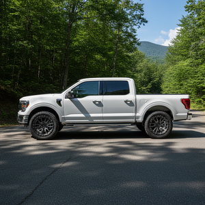 17X9 Fuel 1PC D680 REBEL RIMS - MATTE GUNMETAL BLACK BEAD RING 6X135