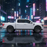 18X9 Fuel 1PC D680 REBEL RIMS -  MATTE GUNMETAL BLACK BEAD RING 6X135