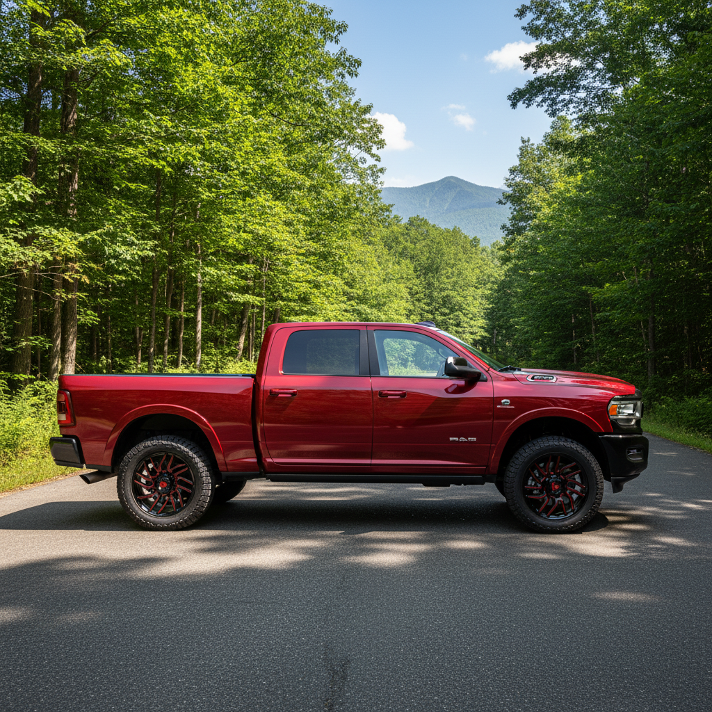 20X9 Fuel 1PC D808 HURRICANE RIMS - GLOSS BLACK MILLED RED TINT 8X165.1