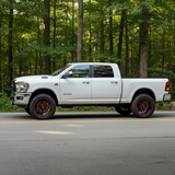 24X12 Fuel 1PC D808 HURRICANE RIMS - GLOSS BLACK MILLED RED TINT 8X165.1