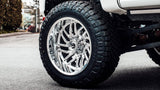 24X12 Fuel 1PC D809 HURRICANE RIMS - POLISHED MILLED 8X165.1