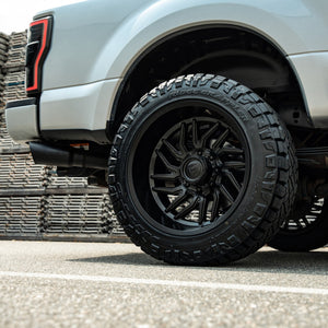 22X12 Fuel 1PC D864 HURRICANE RIMS - BLACKOUT 8X165.1